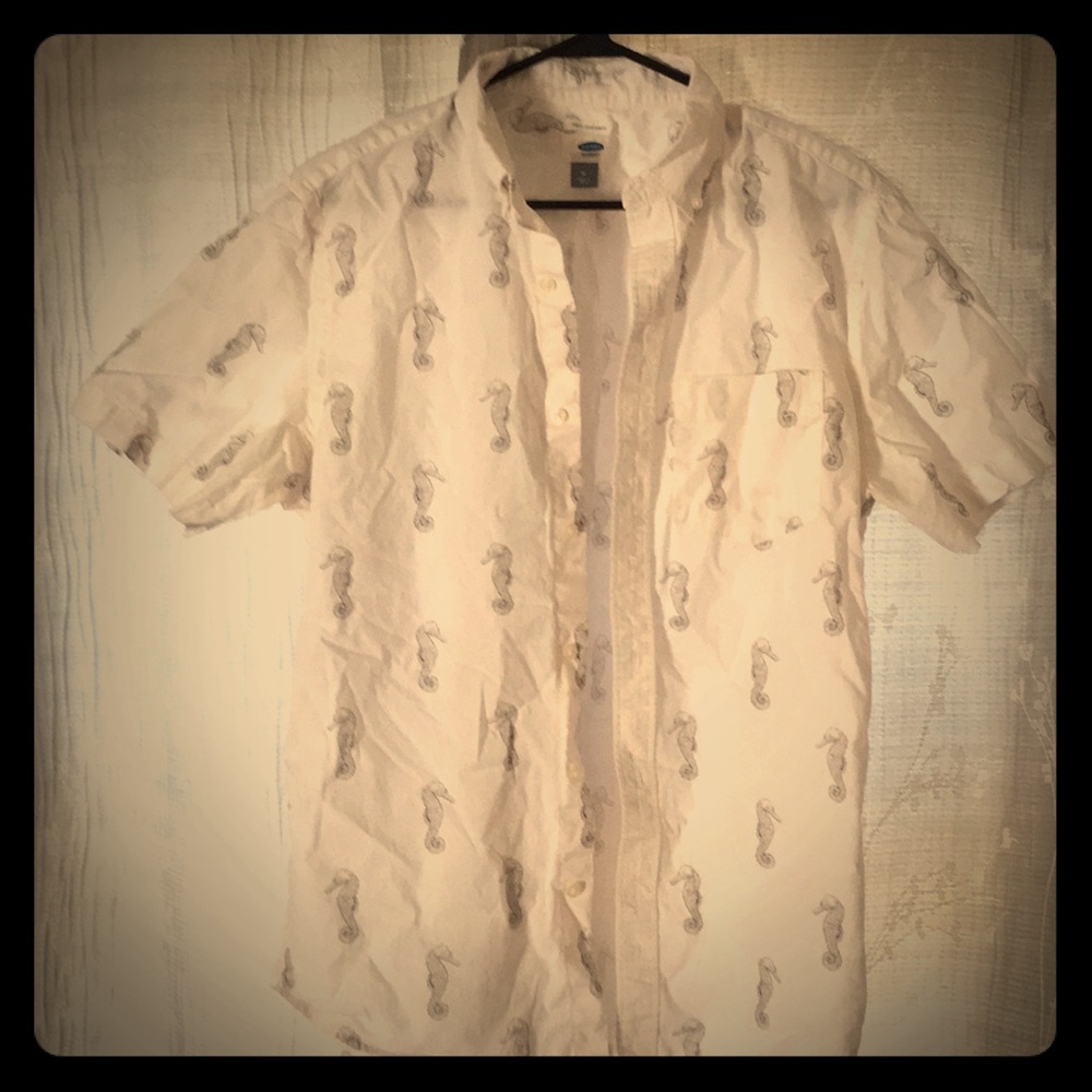 Old Navy Seahorse Button Shirt